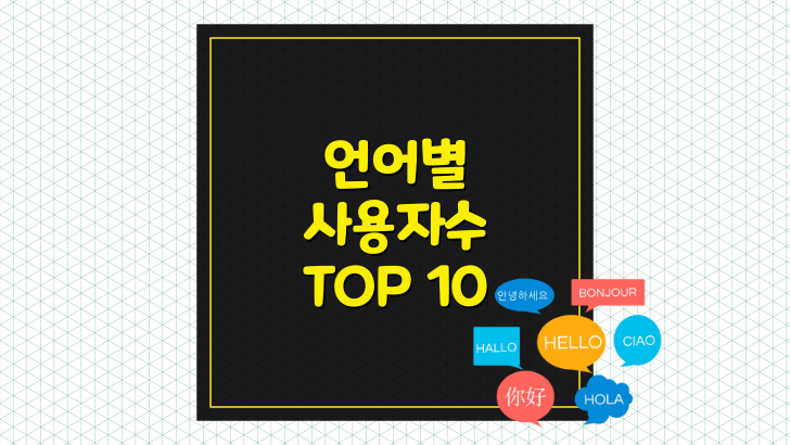 세계에서 가장 많이 사용하는 언어 Top 10, 한국어는 몇 위?