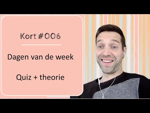 Learn Dutch // language quiz: days of the week // dagen van de week (kort #006)